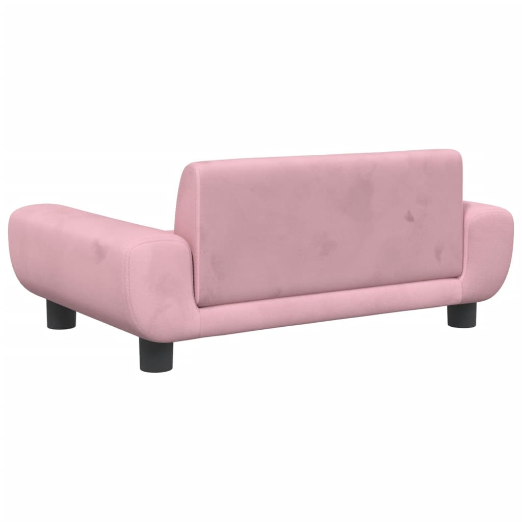 Cama Para Perros De Terciopelo Rosa 70x45x33 Cm / Vetonek_5