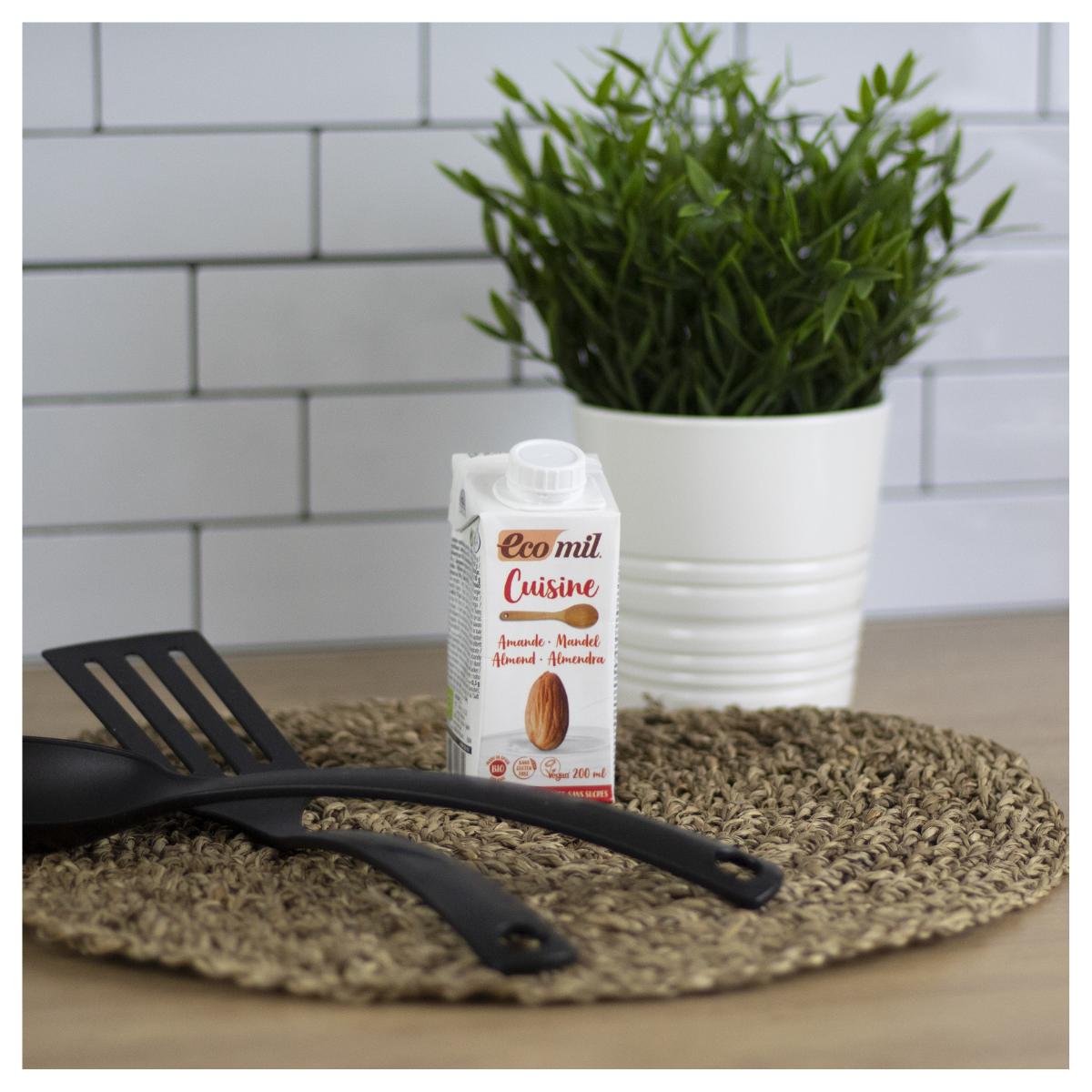 Crema Vegetal de Almendra sin azúcar Bio Cuisine Nature Ecomil 200 ml