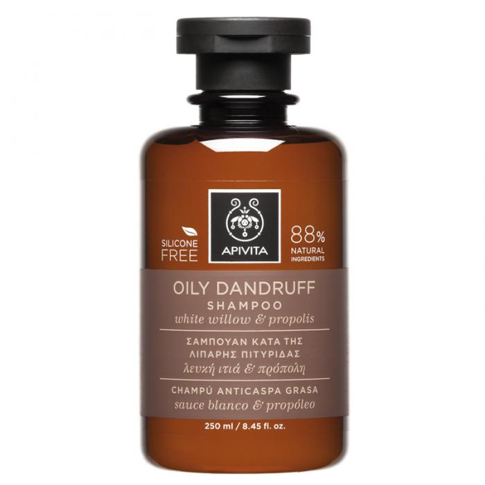 Champú anticaspa grasa sauce blanco & propóleo Apivita 250 ml