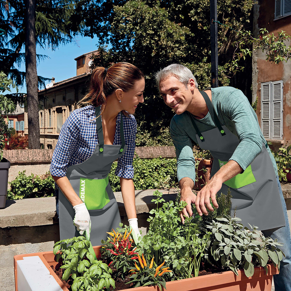 Huerto urbano con autoriego terracota 100 L Verdemax