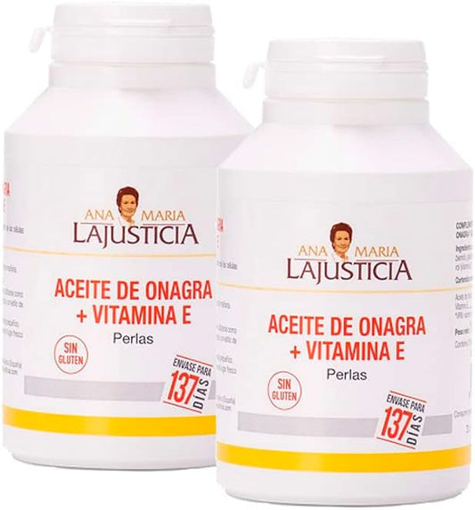 Pack 2X Aceite de Onagra 500 mg Ana María LaJusticia, 275 perlas