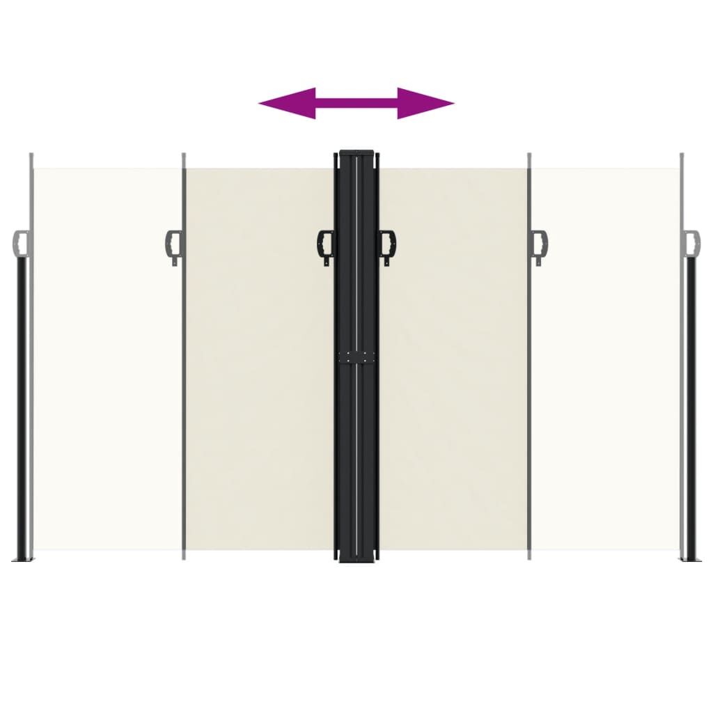 Vidaxl Toldo Lateral Retráctil Crema 200x600 Cm_4