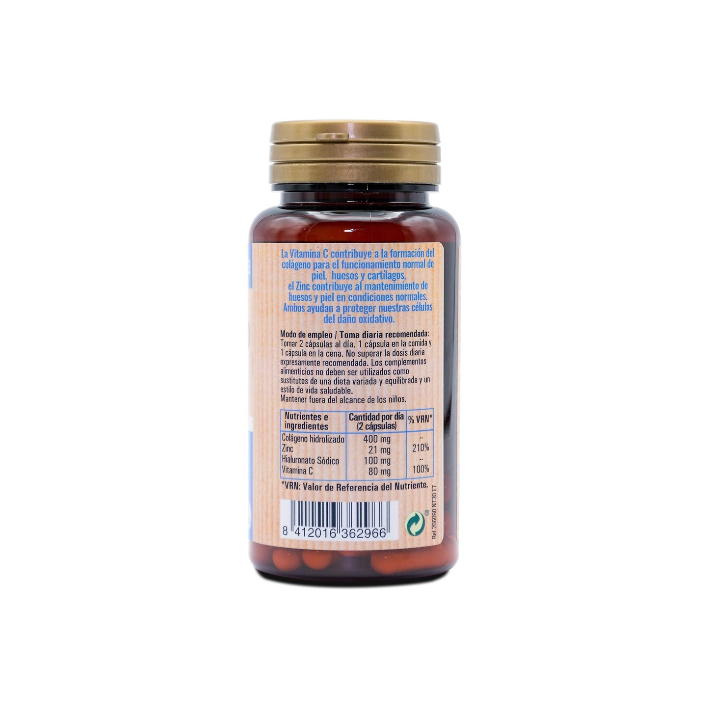 Colágeno + Ácido hilaurónico + Vitamina C + Zinc , 30 cáp. NaturTierra