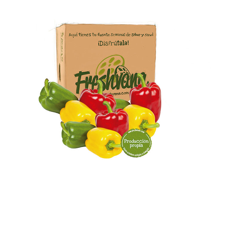Caja De Pimientos California Mix Ecológico Freshvana 3 Kg