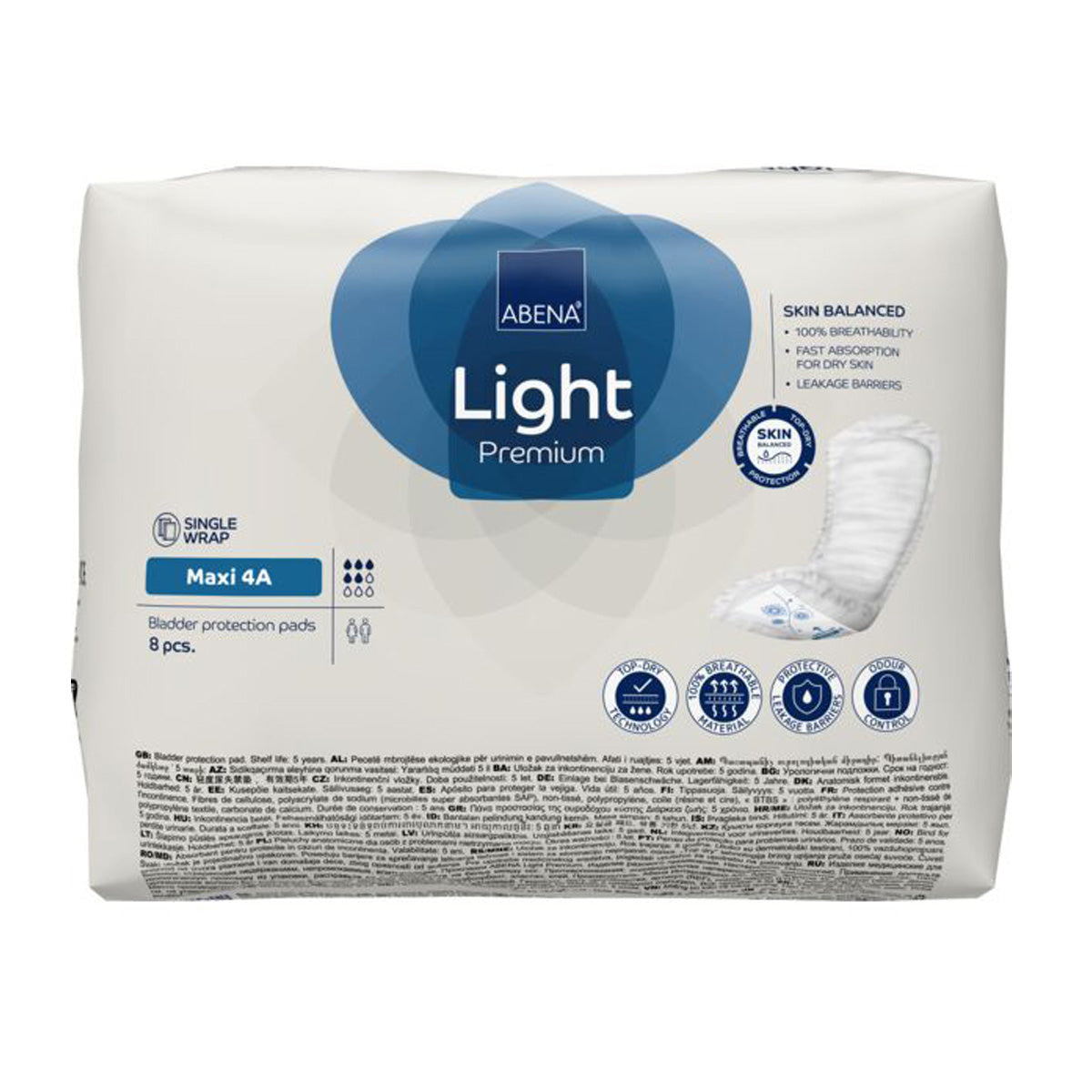 Compresas para la incontinencia Light, Maxi ABENA 8 uds