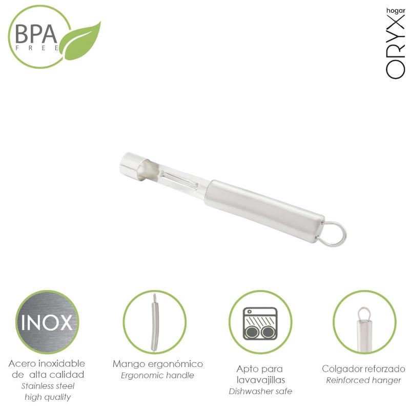 Descorazonador Manzanas / Frutas Acero Inoxidable 2 X 19,5 (alt.) Cm.