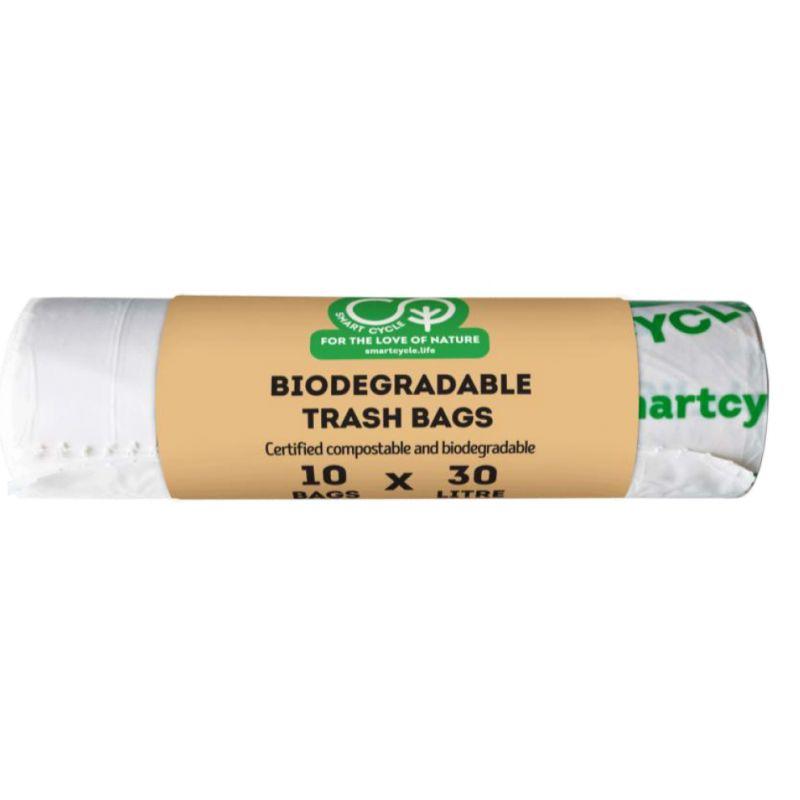 Bolsa de basura Biodegradable y Compostable 10 uds de 30L  Smart Cycle
