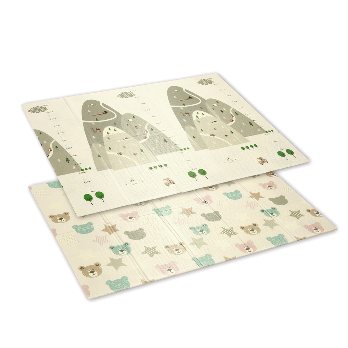 Alfombra De Juegos Infantil Plegable 150x200 Cm Reversible