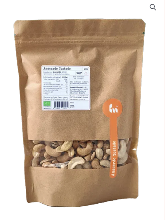 Anacardos Tostados Eco (bolsa Kraft 400g).