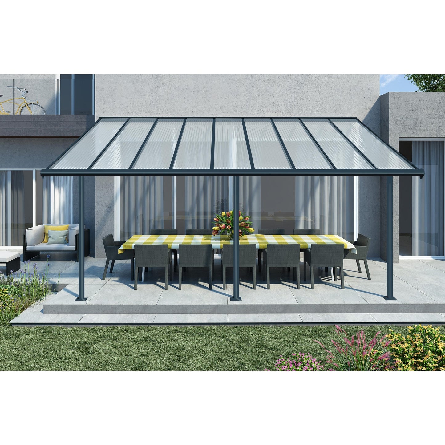Pérgola adosada Feria 555x299 cm