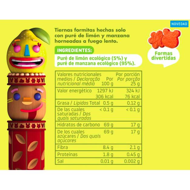 Snack de manzana y limón Eco 25g, Triboo