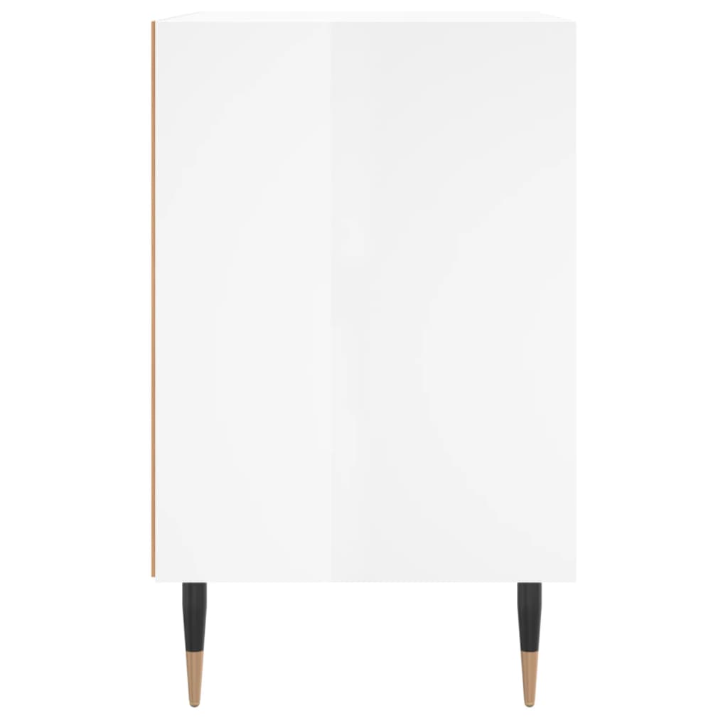 Mesitas Noche 2 Uds Madera Ingeniería Blanco Brillo 40x30x50 Cm_4