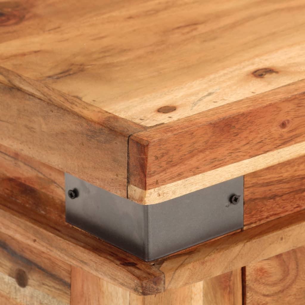 Mesa Consola De Madera Maciza De Acacia 110x34x74 Cm_4