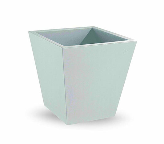 Veca Macetero Plástico Cuadrado Blanco Single 35 Cm