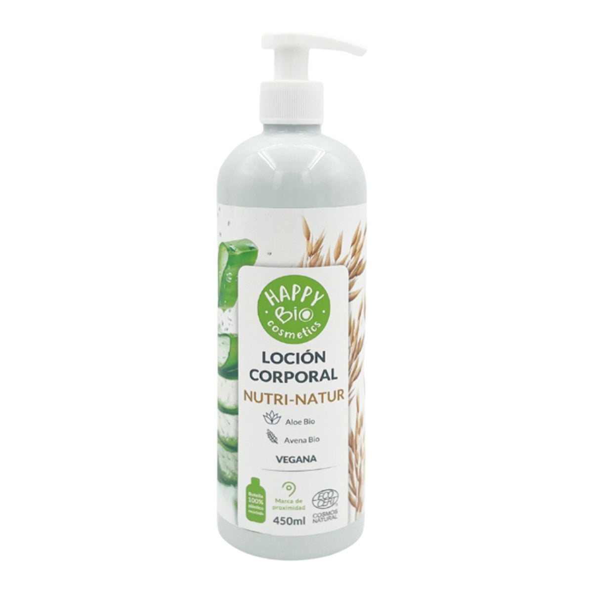 Loción Corporal nutri-natur Aloe vera y Avena BIO HappyBio 450 ml
