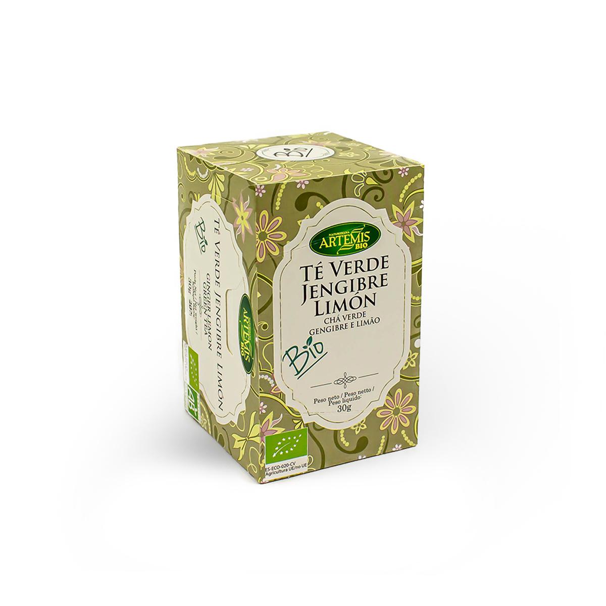Té Verde , Jengibre y Limón Artemis Bio 20 bolsitas