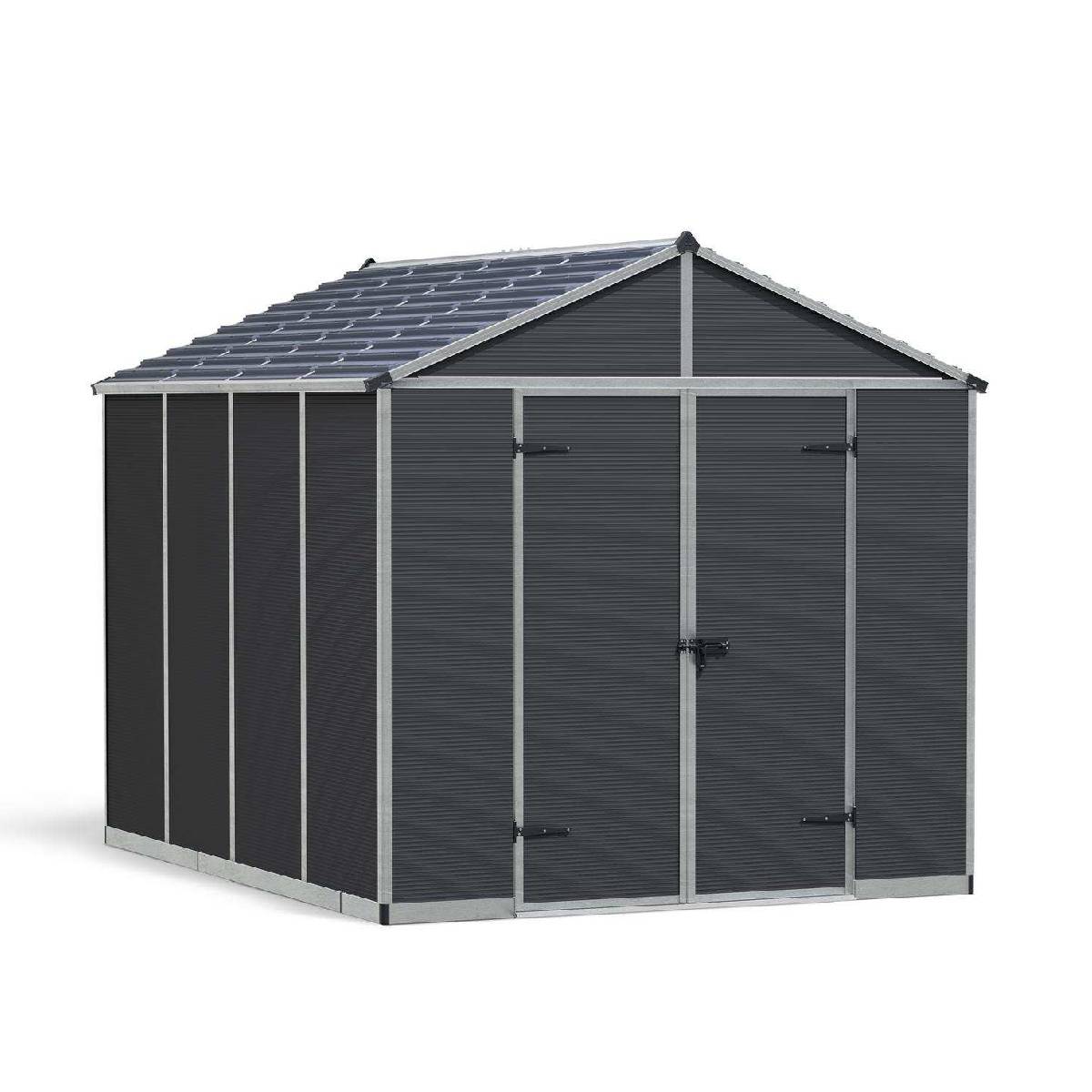 Cobertizo de jardín Rubicon 237x303 cm gris oscuro Canopia