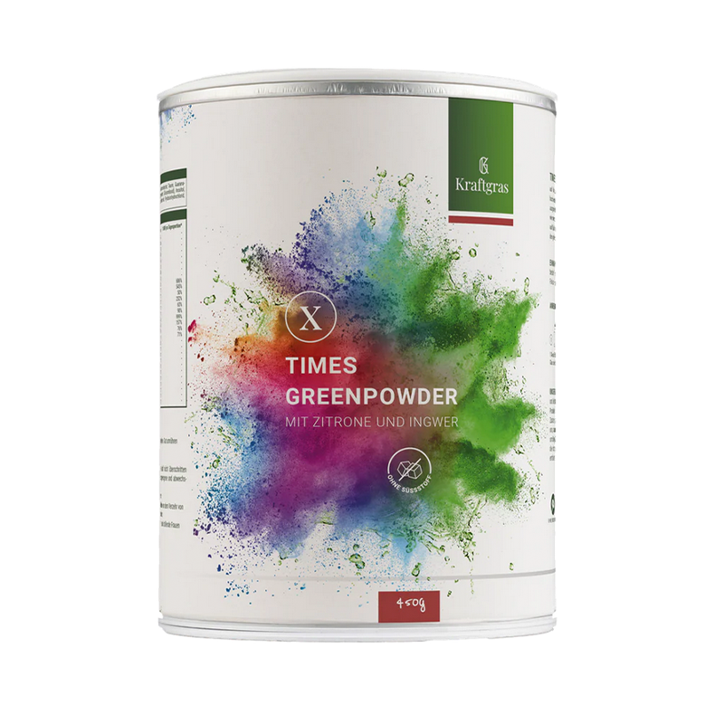 Kraftgras - Greenpowder Times: jugo de trigo ancestral con cafeína, taurina, creatina y complejo vitamínico (450 g)_0