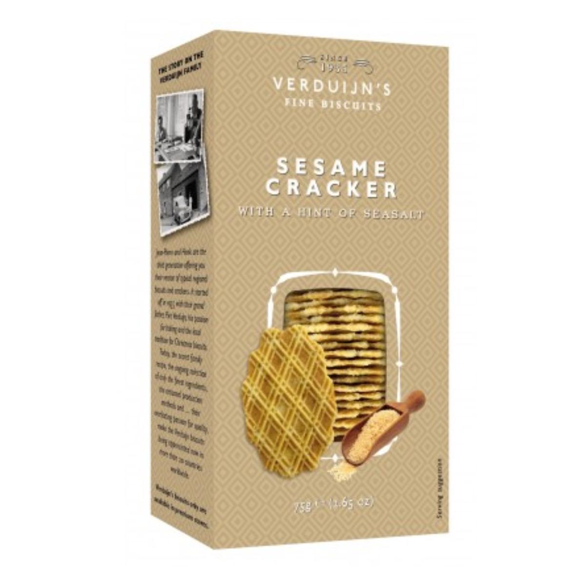 Crackers con sésamo y sal marina Verduijns 75g