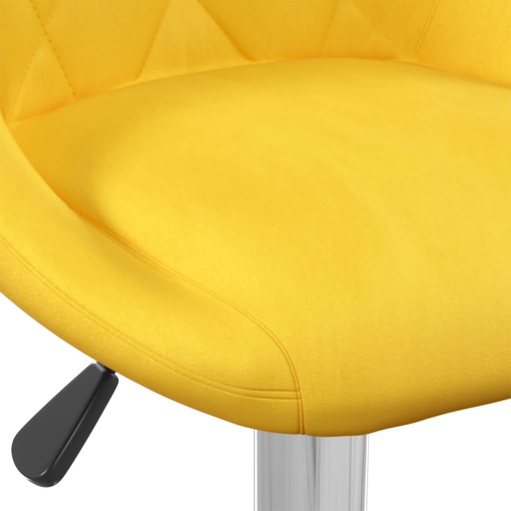Taburete De Bar De Terciopelo Amarillo Mostaza_5