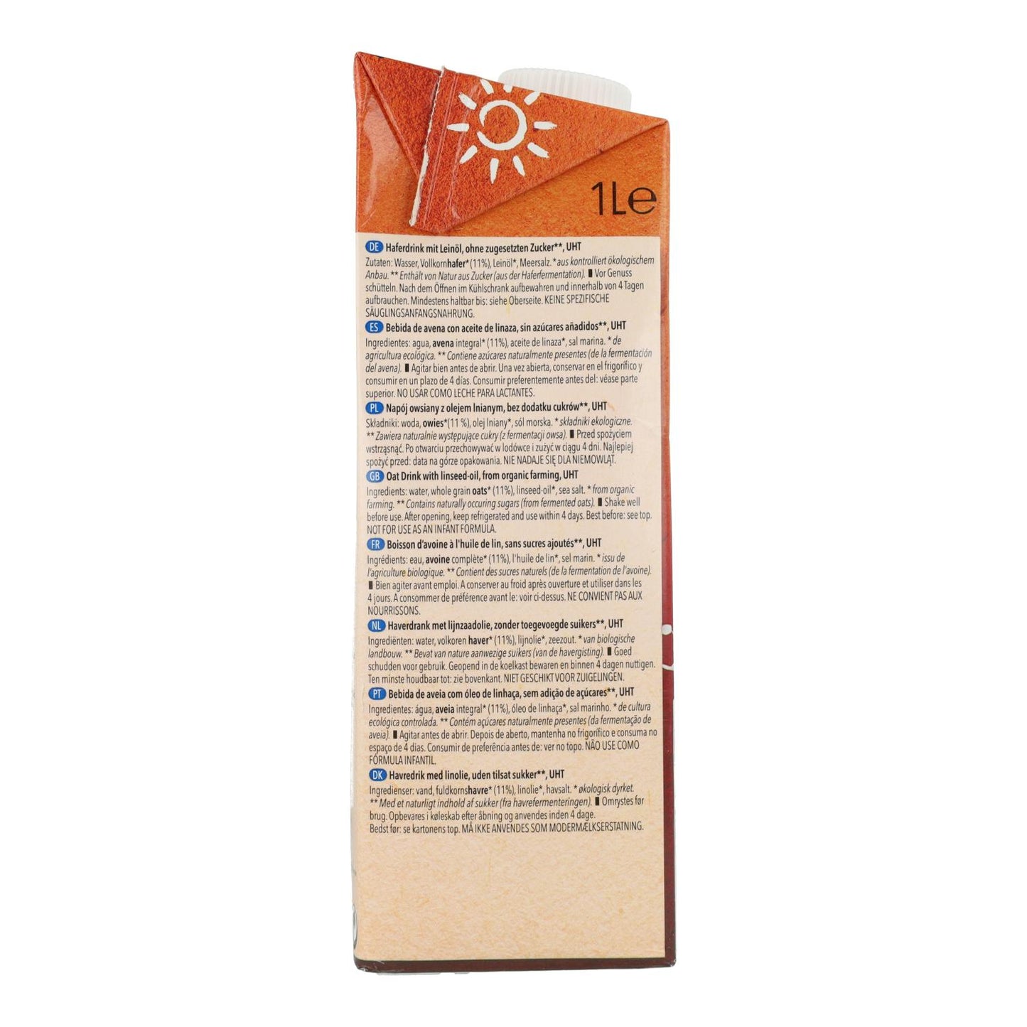 Bebida Avena con Omega 3 BIO Natumi 1 L