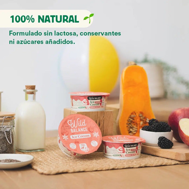 Yogur helado para perros y gatos con prebióticos naturales Wild Balance 110 g