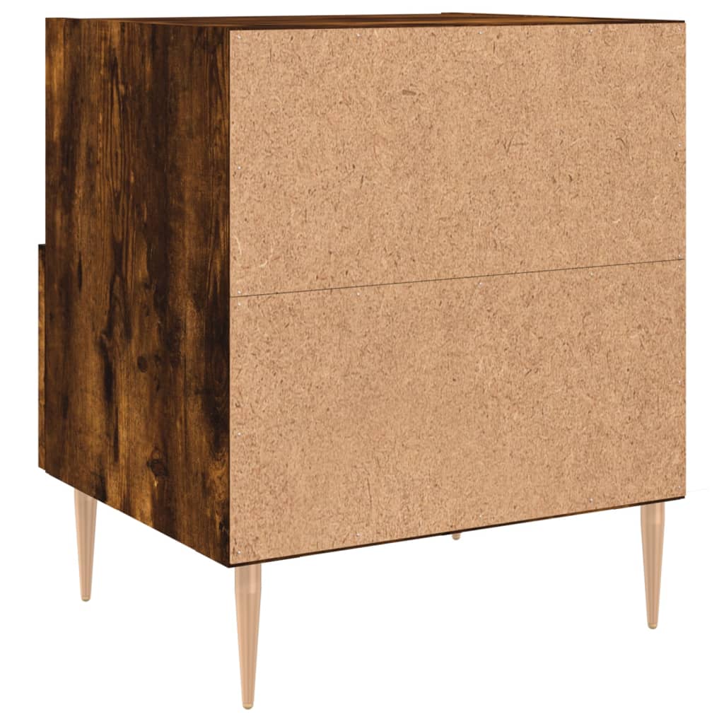 Mesita De Noche Madera Ingeniería Roble Ahumado 40x35x47,5 Cm_4