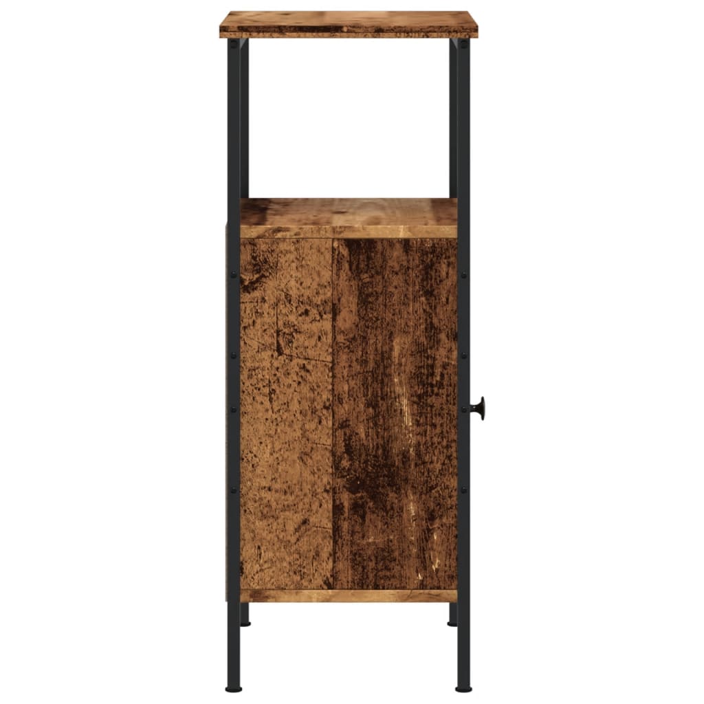 Mesita De Noche Madera Ingeniería Madera Envejecida 41x31x80 Cm_4