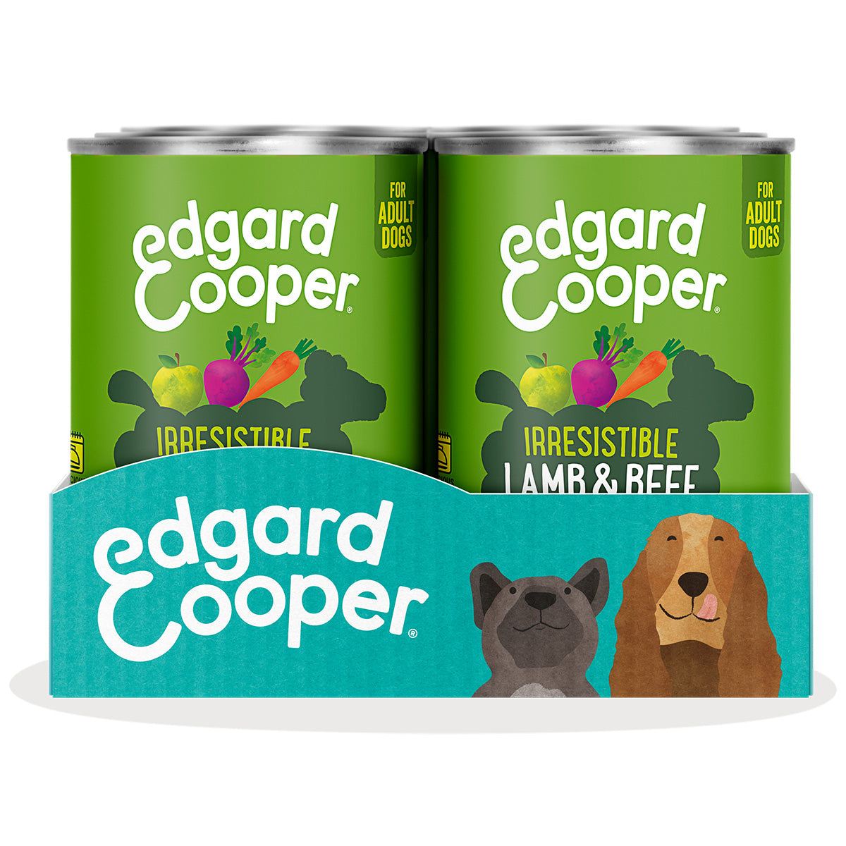 Comida húmeda para perros Cordero y Carne de Vacuno Edgard & Cooper 400 g