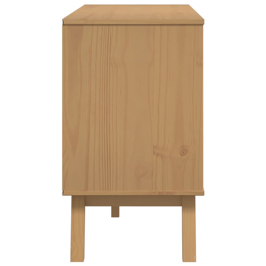 Aparador Olden Madera Maciza Pino Blanco Y Marrón 114x43x73,5cm / Vetonek_5