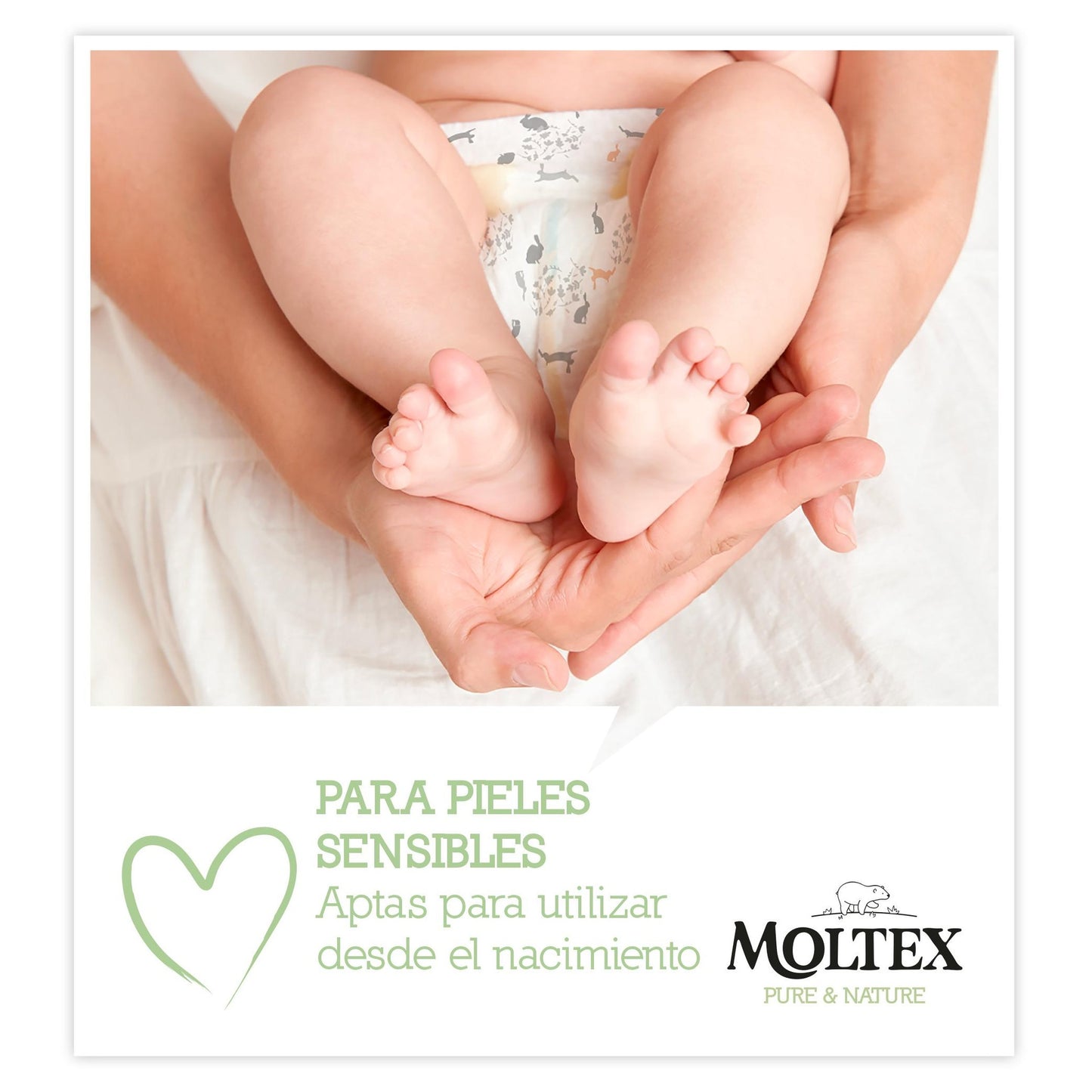 Pack 12 x Toallitas de bebé Moltex Pure & Nature 60 Uds
