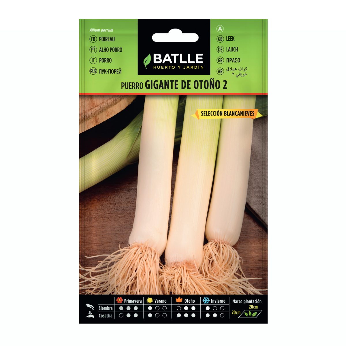 Semillas de Puerro Gigante de otoño 2 sel. Blancanieves Batlle