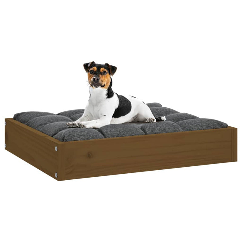 Vidaxl Cama Para Perros Madera Maciza Pino Marrón Miel 51,5x44x9 Cm_5