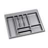Emuca Cubertero para cajón de cocina, módulo 700 mm, Plástico, Gris