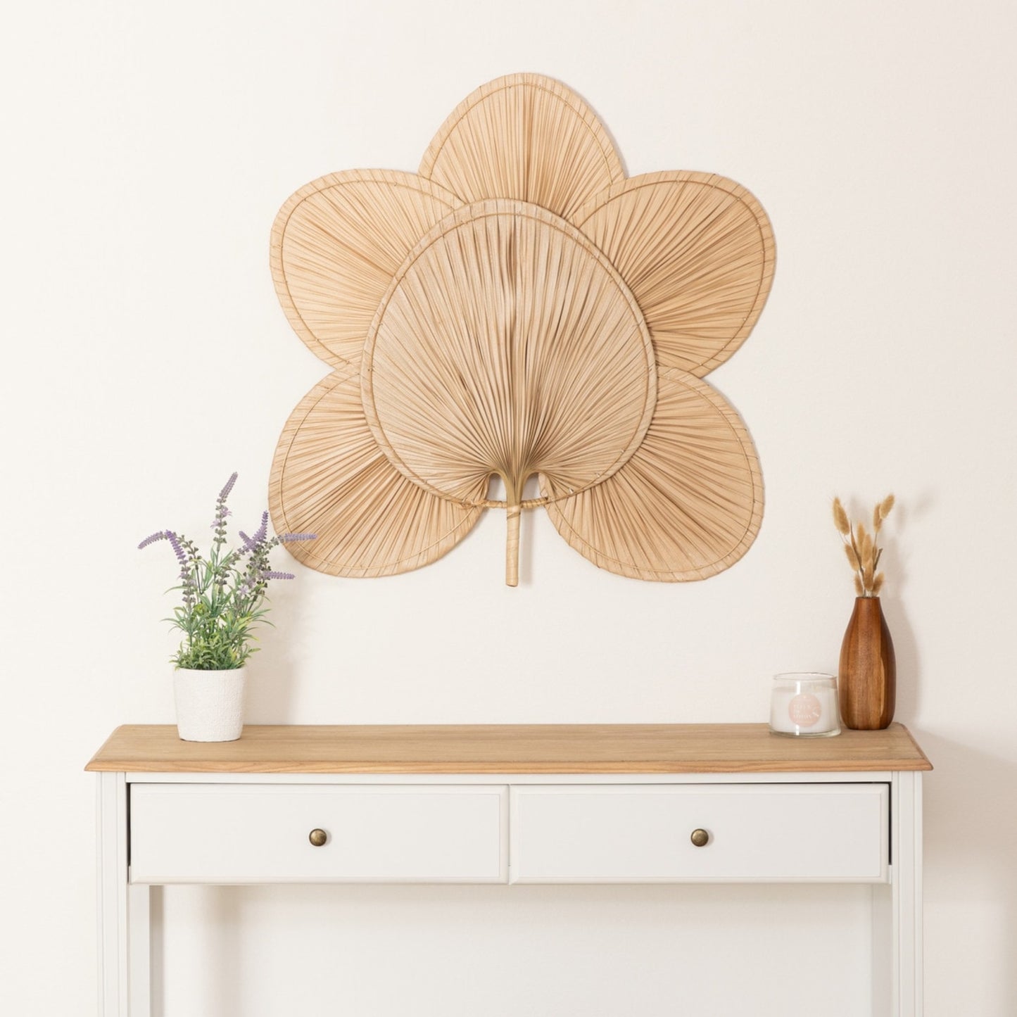 Decoración De Pared Selma Bambú Y Hoja De Palma_3
