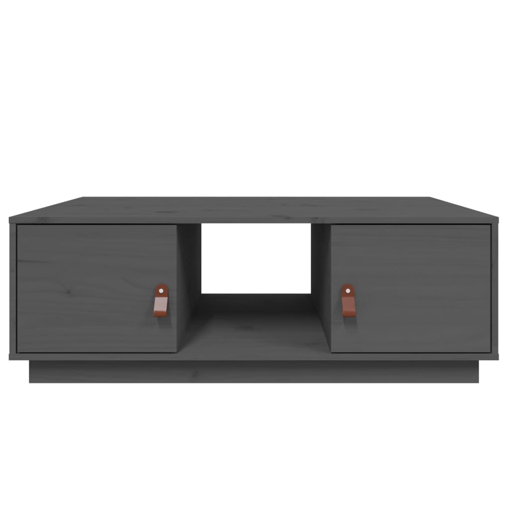 Mesa De Centro De Madera Maciza De Pino Gris 100x50x35 Cm_4