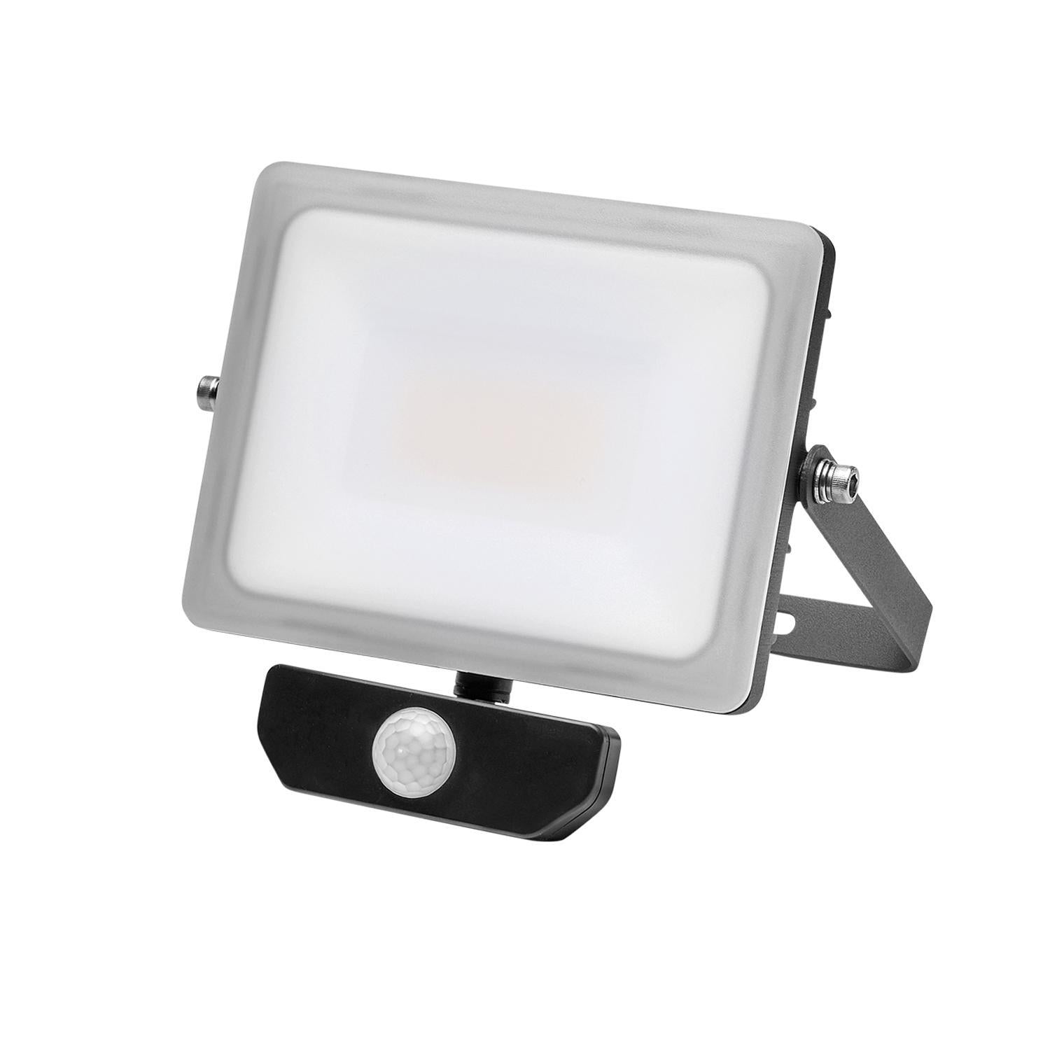 Foco Led Plano 30 Watt. Luz Blanca 4000º K  Ip 65 2400 Lumenes Con Sensor De Presencia
