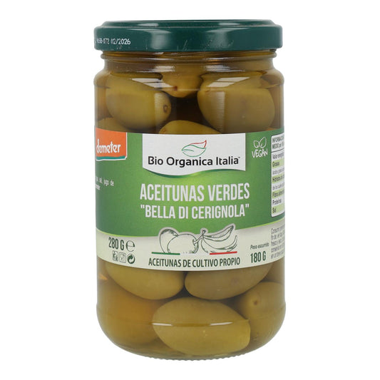 Aceitunas Verdes Gigantes Bio Organica Italia 280 gr
