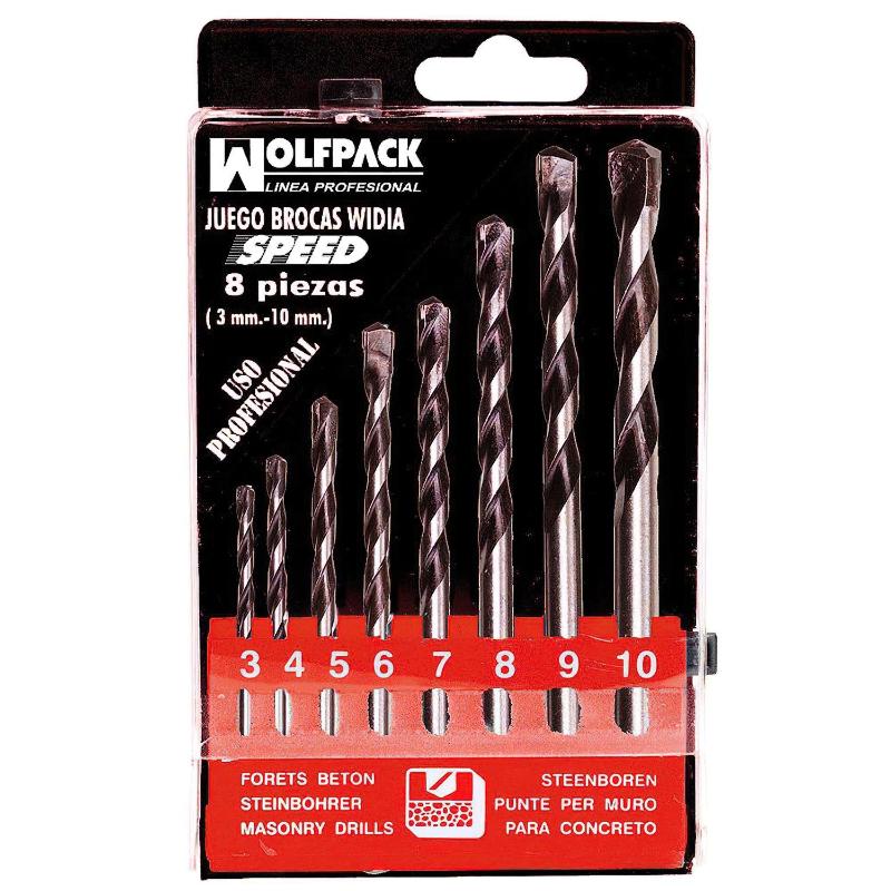 Estuche Brocas Widia Profesional Wolfpack Speed 8 Piezas_0