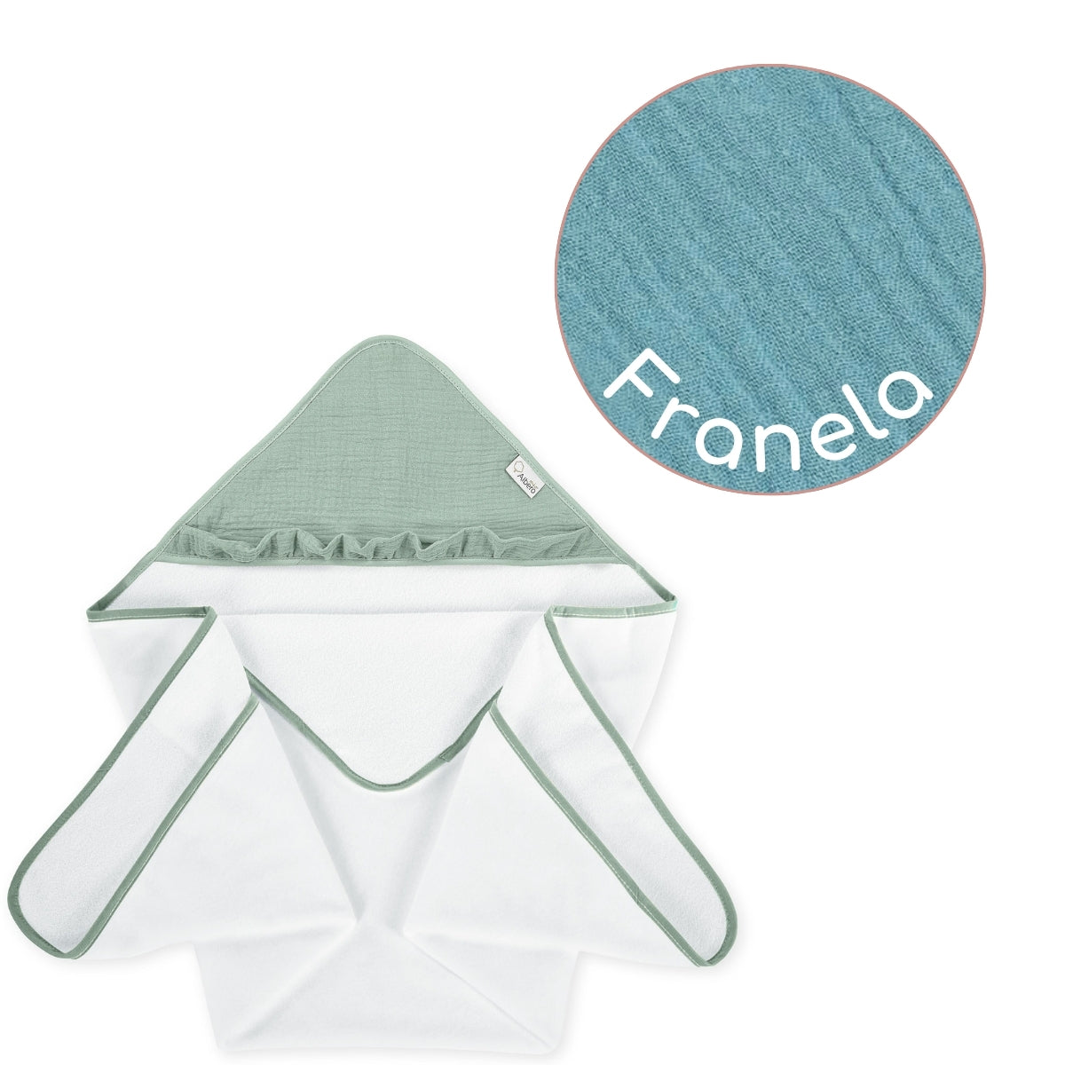 Maxicapa De Baño Para Bebés Cotton Color Salvia