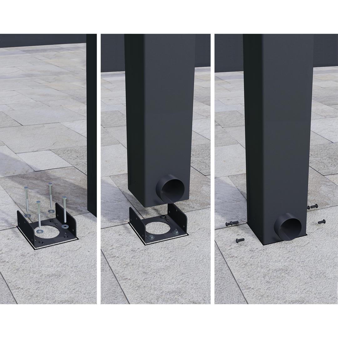 Pérgola adosada Stockholm 342x515 cm