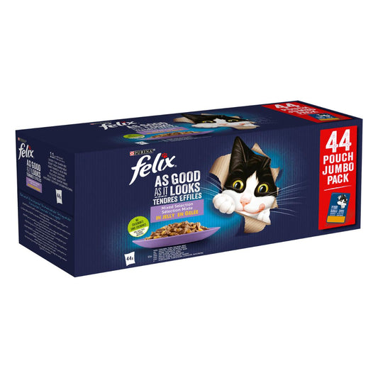 FELIX Fantastic Selección de Sabores en Gelatina pack surtido 44 x 85 g Gato