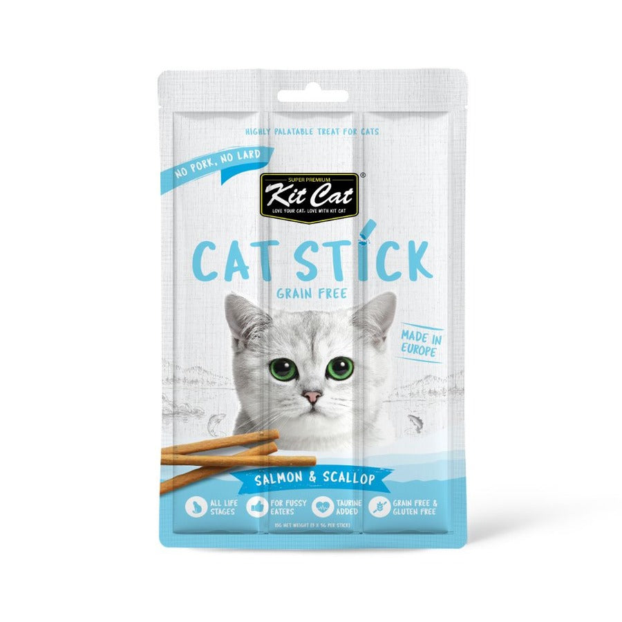 Kit Cat Cat Stick - Salmón & Vieiras 15 g Snack semihúmedo para gatos