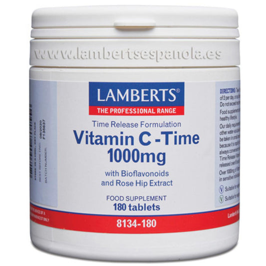 Vitamina C liberación sostenida 1000 mg Lamberts 180 tabletas