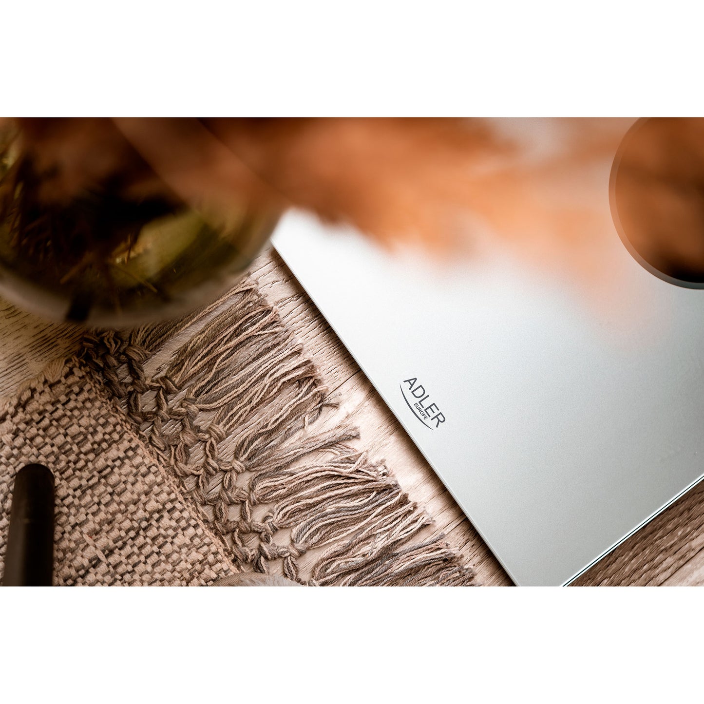 Báscula De Baño Digital Alta Precisión 180kg, Pantalla Led Apagado Automático, Vidrio Templado Adler Ad8175 Plata