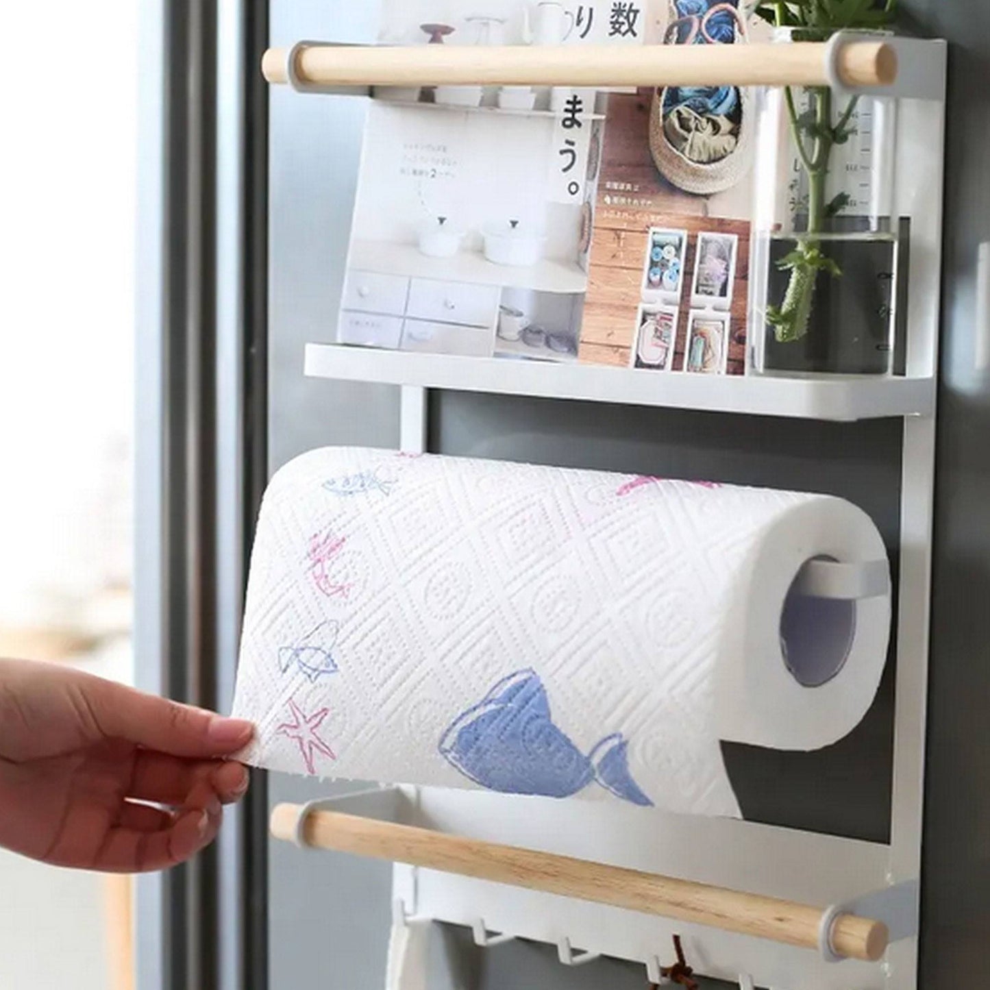 Well Home Rack De Fijación Magnética En Acero Pintado Color Negro