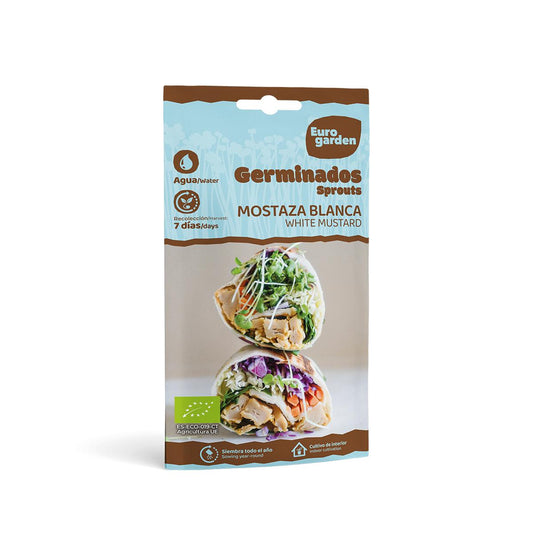 Semillas germinados eco Mostaza Blanca Eurogarden