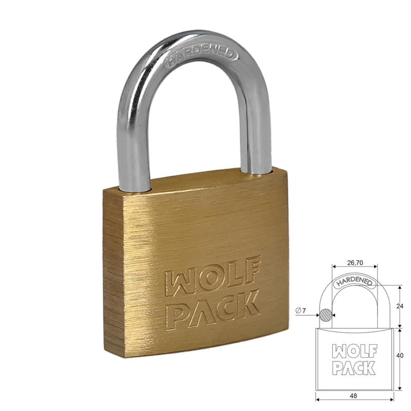 Candado Laton Arco Normal  50 Mm.