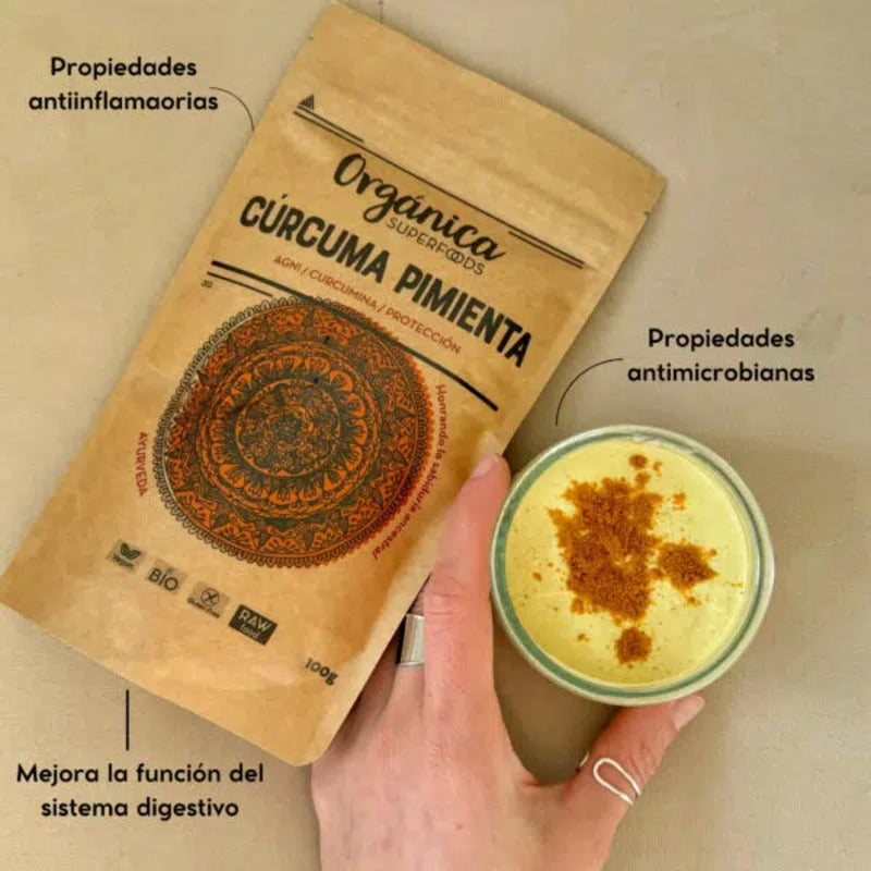 Cúrcuma Y Pimienta Negra 100g - Orgánica Superfoods_2