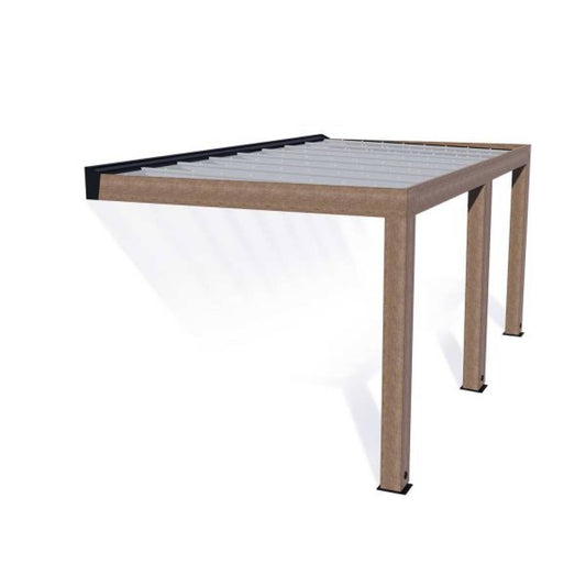 Pérgola adosada de madera de cedro Helsinki 300x535 cm Canopia